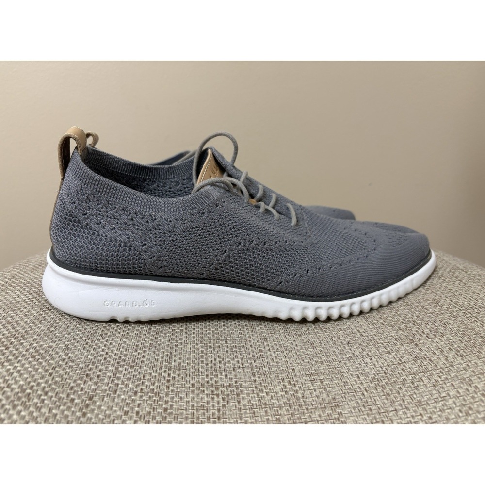 Cole Haan 2.0‎ Zerogrand Stitchlite Size 10 Grey Tan Wingtip Oxford C27947 - Picture 2 of 9